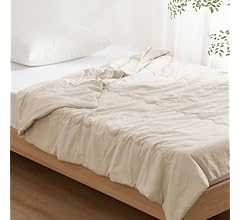 Atokazo 肌掛け布団 シングル 夏用 超軽量 肌にやさしい 薄手 TEIJIN中綿 防菌防臭 洗いざらし シワ加工 やわらか 速乾通気 冷房対策 洗える 掛け布団 肌掛け キルトケット 140X190cm ベージュ