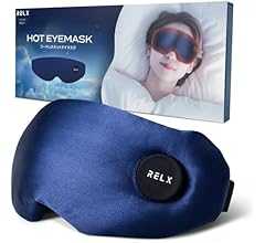 RELX ホットアイマスク 充電式×コードレス【日本企業企画】アイウォーマー アイマスク 睡眠用 快眠グッズ 軽量 遮光 ギフト クリスマス プレゼント ネイビー