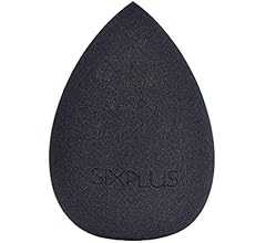 SIXPLUS シックスプラス 多機能メイク用スポンジパフ 化粧スポンジ ドロップ型 メイクアップスポンジ 斜めカット 乾湿兼用 柔らかいメイク道具 ふわふわ化粧パフ メイクパフ(ブラック)