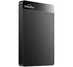 UnionSine 500GB 外付け ハードディスク超薄型外付けHDDポータブルハードディスク2.5インチ USB3.0に対応 PC/Mac/PS4/XBox/テレビ録画(黒)HD2510