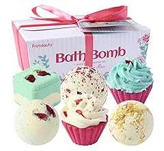 WHDZ バスボム 入浴剤 バスボール 6個ギフトセット お風呂用 子供 女性 カラフル 香り爆弾 母 カップル 誕生日 バレンタインデー クリスマス 新年 記念日 プレゼント ギフト おもちゃ お菓子の模様 バラの香り BOX付