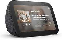 Amazon Echo Show 5 (newest model), Smart display with Alexa+ Early Access, 2x the bass and clearer sound, Charcoal