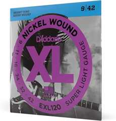 Amazon.co.jp_ D'Addario ダダリオ エレキギター弦 XL Nickel .009-.042 Super Light EXL120 【国内正規品】 _ 楽器・音響機器
