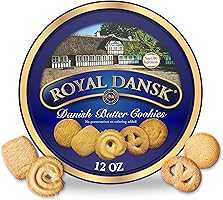 Royal Dansk Danish Butter Cookies, Premium Assorted Cookies in Gift Tin, Great for Sharing and Gifting, 12 oz