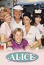 Polly Holliday, Beth Howland, Linda Lavin, Philip McKeon, and Vic Tayback in Alice (1976)