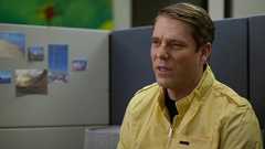 After lying to her new eccentric coworker Larry about a company party, an ambitious corporate flunky must deal with the unexpected consequences.