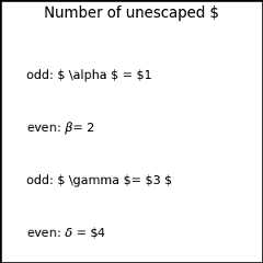 Number of unescaped $