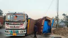 Thane Accident News: Truck Overturns On Ghodbunder Road’s Gaimukh Chowpati; Police Share Traffic...