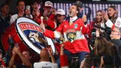 Roberto Luongo bangs drum before Game 6 Stanley Cup Final