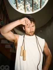 Image may contain Glen Powell Adult and Person