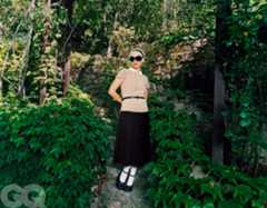 Vintage shirt by Celine. Shirt by Aritzia. Vintage skirt by Comme des Garçons. Shoes by Maison Margiela. Vintage...