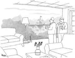 “Except for that wall socket the whole damn thing is a trompeloeil.”