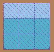 quadrado ocupando 3 colunas