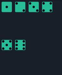 quebrando a linha ao invés de alterar o tamanho dos quadrados