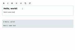 Animated version of the markdown editor.