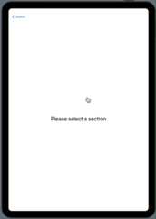 iPad sidebar in portrait mode