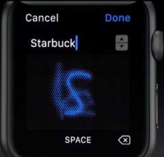 Drawing letters to write on watchOS