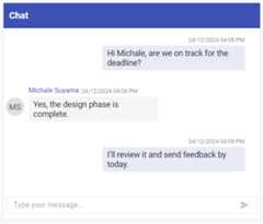 Integrating Chat UI component in the Angular app