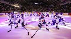 Slovenskí hokejisti počas Vianočného Kaufland Cupu.