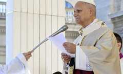 Le pape Léon XIV, à Saint-Pierre, le 23 novembre 2025