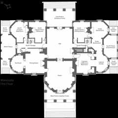 Plan of Monticello's first floor