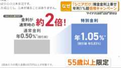 55歳以上限定のキャンペーン
