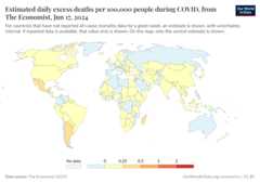 A thumbnail of the "Estimated daily excess deaths per 100,000 people during COVID, from The Economist" chart