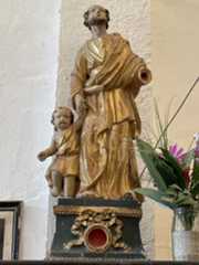 statue-reliquaire : Saint Joseph et l’Enfant