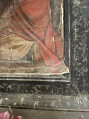 tableau : Nativité avec saint Luc et saint Marc, détail