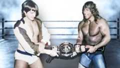 Kevin and Kerry Von Erich with the coveted WCCW World Heavyweight Championship.