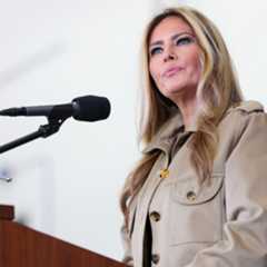 First Lady Melania Trump And Second Lady Usha Vance Travel To Military Bases In North Carolina