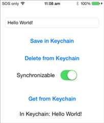 Keychain Swift demo app
