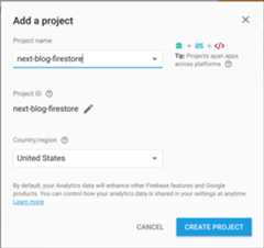 Create Firebase account
