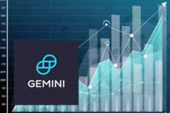 Gemini logo on a graphical chart. Winklevoss twins' Gemini gets into prediction markets