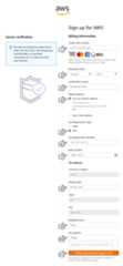 Amazon Cognito - Sign up for AWS (step 3 of 5)