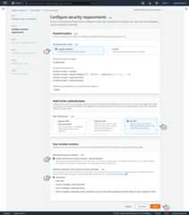 Amazon Cognito - Configure security requirements