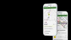 Abbildung Liniennetz auf einem mobilen Telefon