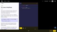 Animated GIF of an AI provided error explanation within Codecademy's learning environment