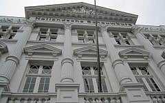 The imposing Hollandsche Schouwburg, or Dutch Theater, served as a gathering point during the Nazi roundup of Amsterdam's Jews. (Matt Lebovic) The imposing Hollandsche Schouwburg, or Dutch Theater, served as a gathering point during the Nazi roundup of Amsterdam's Jews. (Matt Lebovic)