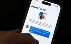 This photo illustration shows the "Text With Jesus" chatbot app displayed on an iPhone on October 2, 2025, in Washington, DC. (AFP) This photo illustration shows the "Text With Jesus" chatbot app displayed on an iPhone on October 2, 2025, in Washington, DC. (AFP)