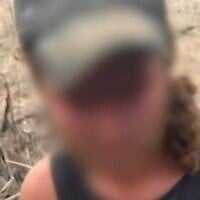 A blurred-out photo of one of the suspected attackers in a large-scale assault on Palestinian property in the northern West Bank on November 11, 2025, shared by the police on November 22, 2025. (Israel Police) A blurred-out photo of one of the suspected attackers in a large-scale assault on Palestinian property in the northern West Bank on November 11, 2025, shared by the police on November 22, 2025. (Israel Police)