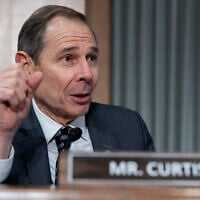 US Senator John Curtis, a Republican from Utah speaks during a hearing at the Capitol in Washington, January 15, 2025. (AP Photo/Alex Brandon) US Senator John Curtis, a Republican from Utah speaks during a hearing at the Capitol in Washington, January 15, 2025. (AP Photo/Alex Brandon)