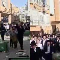 Two female IDF soldiers are rescued by police after being chased by a mob in the ultra-Orthodox city of Bnei Brak on February 15, 2026. (Screenshots/David Keshet/X) Two female IDF soldiers are rescued by police after being chased by a mob in the ultra-Orthodox city of Bnei Brak on February 15, 2026. (Screenshots/David Keshet/X)