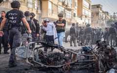 Ultra-Orthodox Jewish men clash with police, following an assault on two female Israeli soldiers in Bnei Brak, February 15, 2026. (Oren Ziv/Flash90) Ultra-Orthodox Jewish men clash with police, following an assault on two female Israeli soldiers in Bnei Brak, February 15, 2026. (Oren Ziv/Flash90)