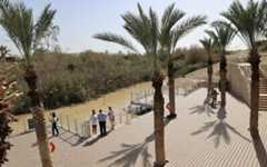 A new wooden deck at the Qasr al-Yahud baptism site on the banks of the Jordan River, in the West Bank. (Shay Isaacs/Israel Nature and Parks Authority) A new wooden deck at the Qasr al-Yahud baptism site on the banks of the Jordan River, in the West Bank. (Shay Isaacs/Israel Nature and Parks Authority)
