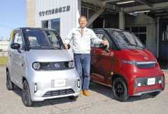 【富山】1人乗りEV 大きな進化 安全性も パワーも タケオカ自動車工芸 高齢者に安心 新車発売へ 速度抑制機能を搭載