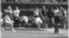 New York Giants' Saquon Barkley (26) runs for a touchdown against the Carolina Panthers in the second half of an NFL football game in Charlotte, N.C., Sunday, Oct. 7, 2018. (AP Photo/Mike McCarn)