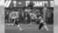 New York Giants running back Saquon Barkley, top, leaps over Chicago Bears strong safety Adrian Amos during the second half of an NFL football game, Sunday, Dec. 2, 2018, in East Rutherford, N.J. (AP Photo/Seth Wenig)