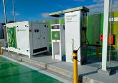 Punto de recarga de una estación hidrogenera de la compañía Iberdrola. Punto de recarga de una estación hidrogenera de la compañía Iberdrola.