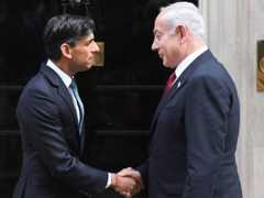 Rishi Sunak with Israeli PM Benjamin Netanyahu at No 10 earlier this year